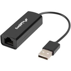 Mrežni adapter USB 2.0 -> RJ45 Fast Ethernet, na kabelu, crni