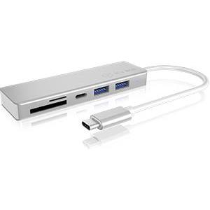 Icybox IB-HUB1413C-CR 3 port USB-C hub with card reader