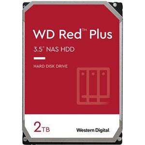 WD Red Plus 2TB NAS Hard Disk Drive - 5400 RPM Class SATA 6Gb/s, CMR, 128MB Cache, 3.5 Inch - WD20EFZX