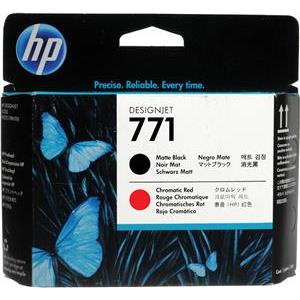 HP 771 printhead matte black + red