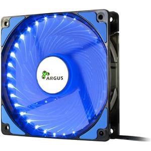 Ventilator INTER-TECH Argus L-12025 BL LED Blue, 120mm, 1200 okr/min, crno/plavi