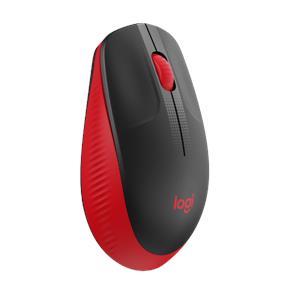 Miš LOGITECH M190, optički, bežični, 1000dpi, crno-crveni