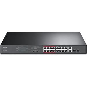 TP-Link 16-port Desktop PoE+ preklopnik (Switch), 16×10/100M RJ45 PoE, 2×10/100/1000M RJ45, 2×SFP Gigabit Combo, metalno kućište (194W)