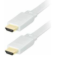 Transmedia High Speed HDMI-cable with Ethernet, Flat cable, 5m White