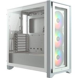 CORSAIR iCUE 4000X RGB Tempered Glass Mid-Tower ATX Case — White
