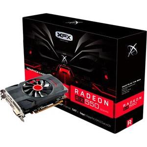 XFX	Video Card AMD Radeon	RX-550, 2GB 128bit DDR5, 1203/	7000, PCI-E 3, DP, HDMI, DL-DVI-D, Single Fan, 1 slot
