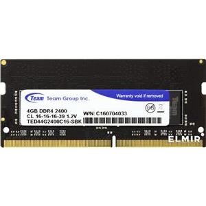 Team Elite - DDR4 - 4 GB - SO-DIMM 260-pin, TED44G2400C16-S01