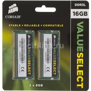 CORSAIR Value Select - DDR3L - 16 GB: 2 x 8 GB - SO-DIMM 204-pin, CMSO16GX3M2C1600C11