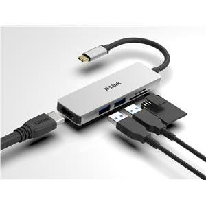 D-LINK USB-C 5-port USB 3.0 hub HDMI