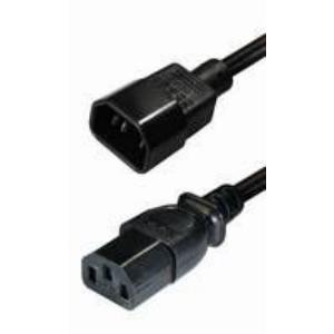 Transmedia C63-L Connector Kabel 1,5m IEC 320 C14 plug - IEC 320 C13 jack H05VV-F 3x 0, 75 mm2