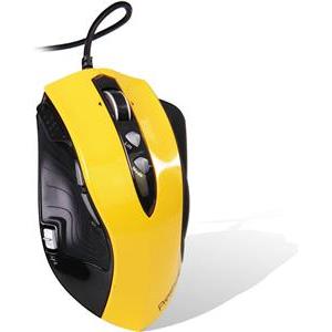 Miš Prestigio PMSG1Y PRESTIGIO (Cable, Laser 5040dpi, 7 btn, USB) Carbon/Yellow