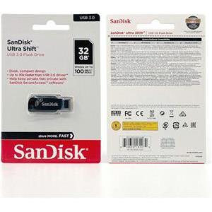 SANDISK USB 3.0 FLASH DRIVE ULTRA SHIFT 100MB/s 32GB