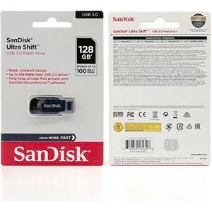 SANDISK USB 3.0 FLASH DRIVE ULTRA SHIFT 100MB/s 128GB