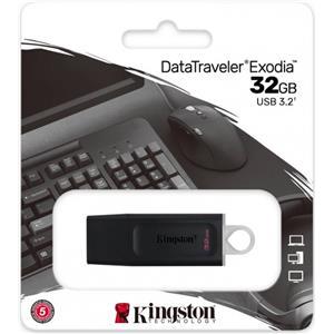 KINGSTON 32GB USB3.2 Gen 1 DataTraveler Exodia (Black + White)