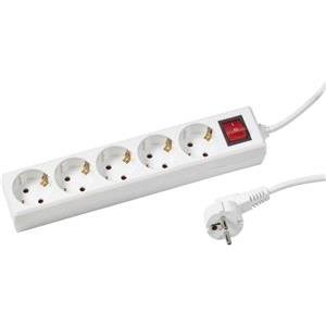ASALITE extension 1.5m, 5 sockets, switch