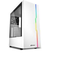 Sharkoon RGB SLIDER Midi Tower ATX kućište, prozirna bočna stranica, stražnji ventilator 120mmi, bez napajanja, bijelo