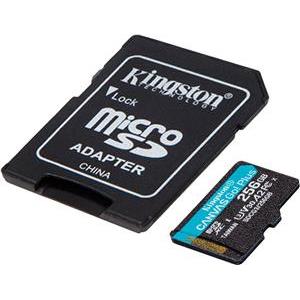 Kingston 256GB microSDXC Canvas Go Plus 170R A2 U3 V30 Card + ADP EAN: 740617301250