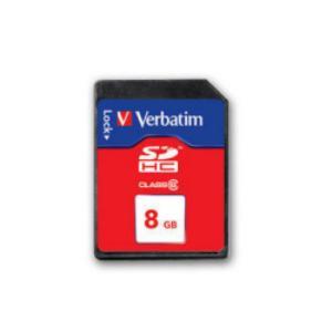 Memorijska kartica SD 8 GB Verbatim HC Class 6 , Blister Pack,