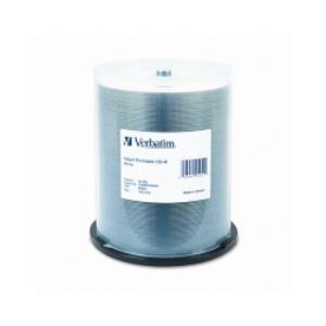 CD-R Verbatim 700MB 52× 100 spindle White Thermal Printable