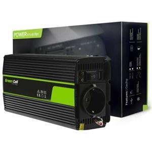 Green Cell KFZ Power Inverter 12V > 230V 300W Black
