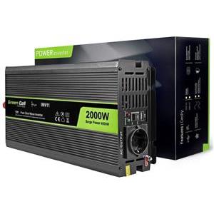 Green Cell KFZ Power Inverter 12V > 230V 2000/4000W Black