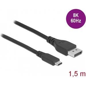 Kabel DELOCK, USB-C (M) na DisplayPort (M), DP Alt, 8K, 60 Hz, 1.5m