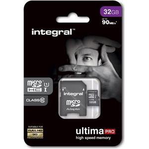 INTEGRAL 32GB MICRO SDHC class10 90MB / s MEMORY CARD + SD ADAPTER