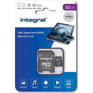 Integral 32GB High Speed microSDHC / XC V10 UHS-I U1