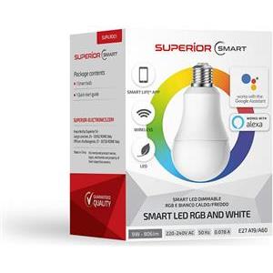 SUPERIOR Wifi Pametna Žarulja RGB/warm white dimmable 