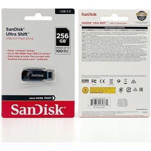 SANDISK USB 3.0 FLASH DRIVE ULTRA SHIFT 100MB/s 256GB