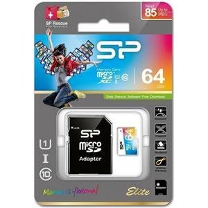 SP MEMORIJSKA KARTICA MicroSDXC Elite/Adapter 64GB CL10