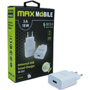Kućni punjač MAXMOBILE TR-207, 18W, Quick Charge 3.0, USB, bijeli