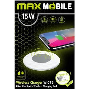 MAXMOBILE BEŽIČNI PUNJAČ WI-076 QC QUICK CHARGE 15W bijeli