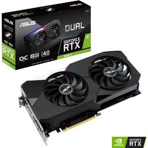 ASUS GeForce RTX 3060 Ti DUAL OC V2 graphics card, 8GB GDDR6, PCI-E 4.0