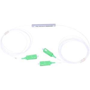 NFO Fiber Optic PLC Splitter, 1:2, Steel Box, SM, G657A, 1,5m, SC APC