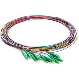 NFO Fiber optic pigtail LC APC, SM, G.657A1, 900um, 1m, LSZH, 12 pack