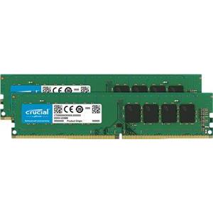 Memorija Crucial 16 GB KIT (8GBx2) DDR4 2400 CL17 1.2V DIMM Single Ranked, CT2K8G4DFS824A