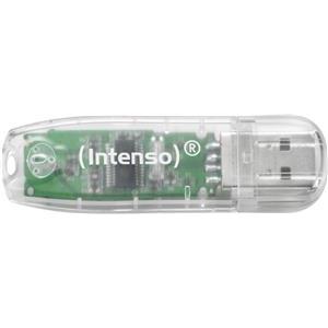 Intenso 32GB Rainbow Line USB 2.0 Memory Stick - Transparent