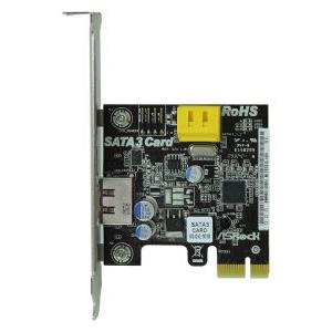Asrock SATA3 CARD - Interface: PCI Express 2.0 x1, Connector: 2x SATA3 ports and 1x eSATA3 port (sh
