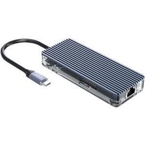 Docking station USB-C, 8 in 1, 3x USB 3.0, HDMI, card reader, RJ45, PD 100W, ORICO