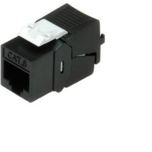 Roline Keystone Cat.6/7 Class E (RJ-45) black - patch module for 26.11.0357