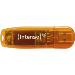 Intenso 64GB Rainbow Line USB 2.0 Memory Stick - Orange