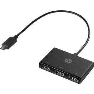 HUB 3Port HP SuperSpeed USB3.0 passiv Black