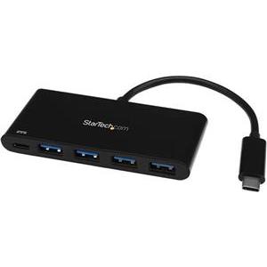 StarTech.com 4 Port USB C Hub with 4x USB Type-A (USB 3.0 SuperSpeed 5Gbps) - 60W Power Delivery Passthrough - Portable C to A Adapter Hub - hub - 4 ports