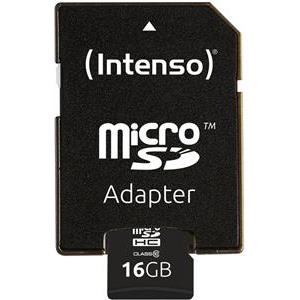 16GB Intenso MicroSDHC 20MB/s +Adapter