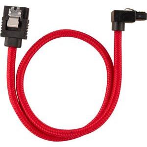 CORSAIR Premium sleeved SATA cable with 90° connector 2-pack - Red