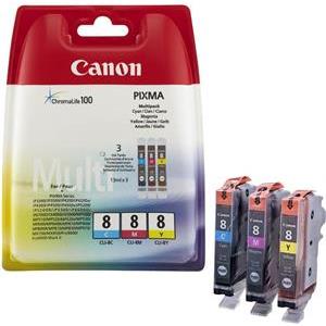 Canon CLI-8 Multipack - 3-pack - yellow, cyan, magenta - original - ink tank