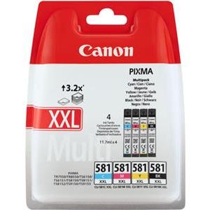 Canon CLI-581XXL C/M/Y/BK Multi Pack - 4-pack - Very High Yield - black, yellow, cyan, magenta - original - ink tank