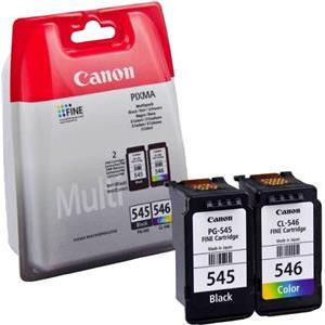 Canon PG-545 / CL-546 Multipack - 2-pack - black, color (cyan, magenta, yellow) - original - ink cartridge