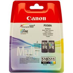 Canon PG-510 / CL-511 Multi pack - 2-pack - black, color (cyan, magenta, yellow) - original - ink cartridge